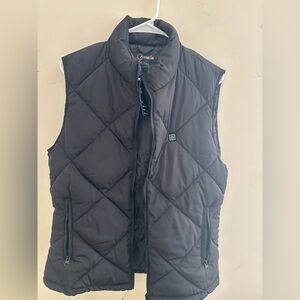 Women’s Charcoal Heated Quilted Vest